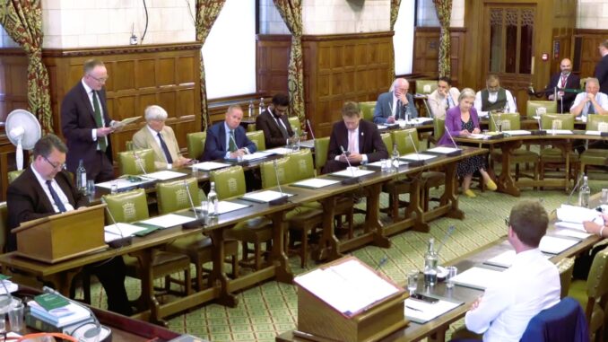 Debate in parliament, screen grab from video