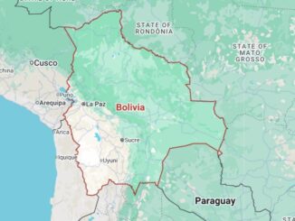 Map showing Bolivia