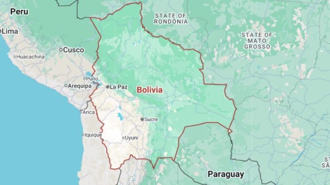 Map showing Bolivia